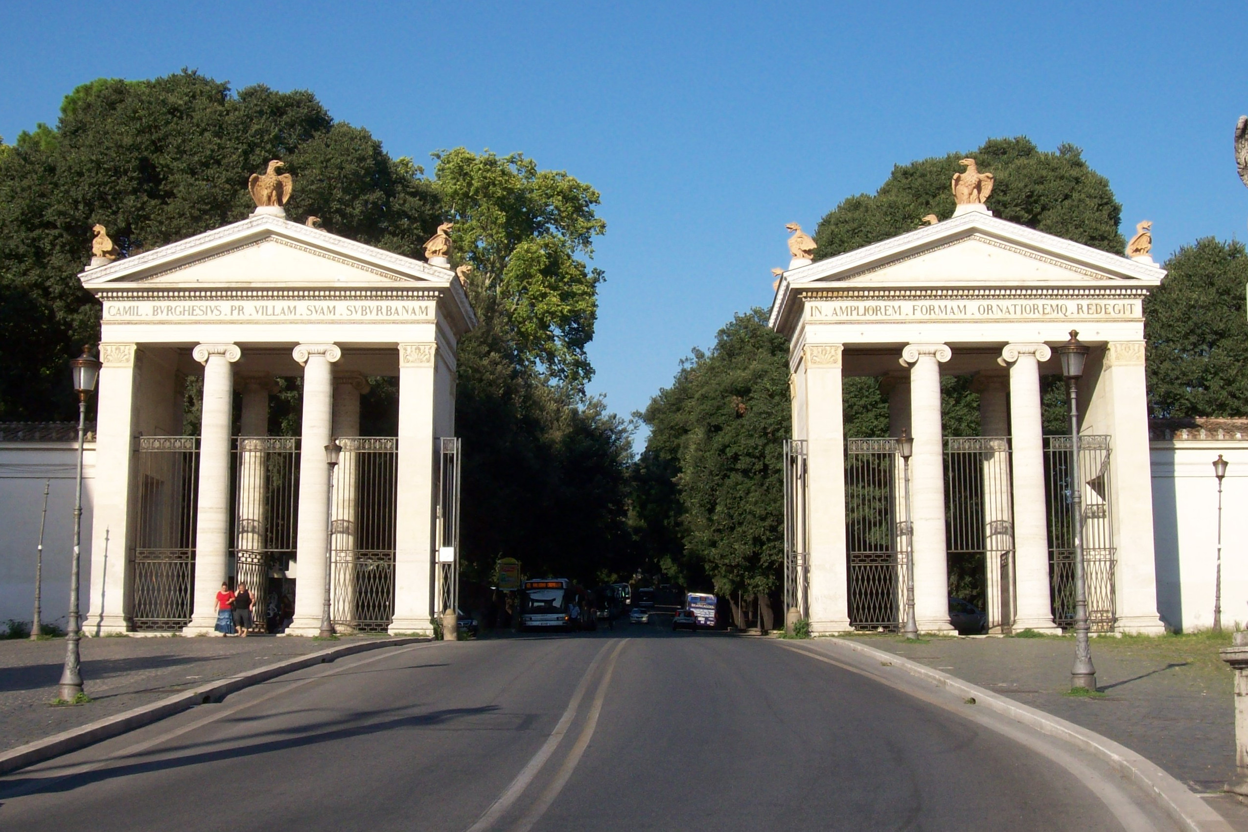 Dettaglio di Villa Borghese a Roma