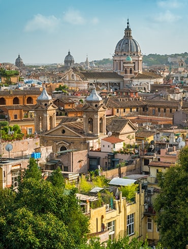 Vista panoramica di Roma, dove Areti gestisce la rete e la misura dell'energia elettrica