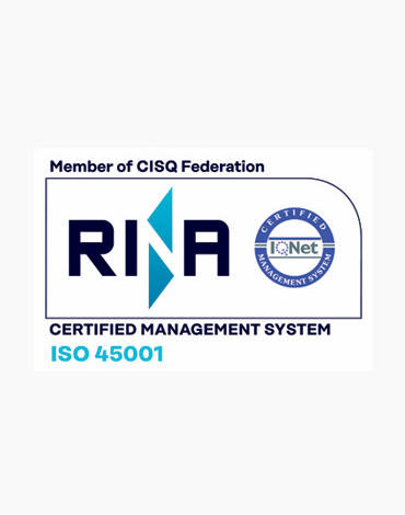 Logo della certificazione ISO 45001 di Areti