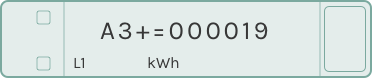 Indicazione dei consumi sullo schermo dello smart meter 2G GETIS