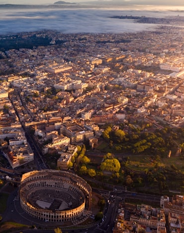 Panoramica di Roma dove Areti attua il piano di sostituzione dei contatori della luce